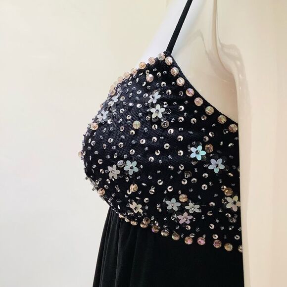 REBECCA TAYLOR SILK PRINCESS SPARKLE DRESS Goth NWT - Picture 9 of 16